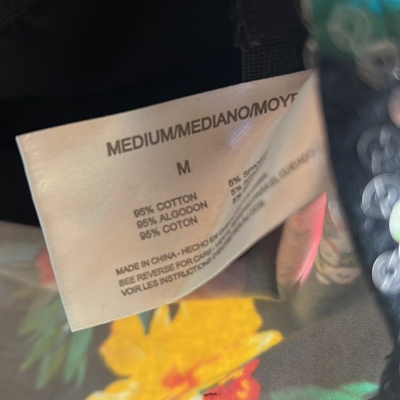 Sequins Floral Tube Top NWOT Size M $30 - Picture 6 of 6